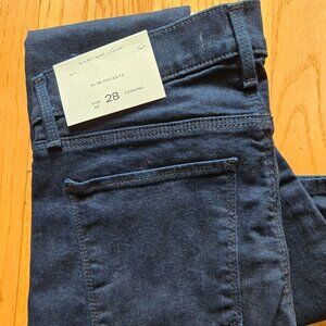 NWT Womens Loft Size 6P Navy Blue slim pocket leggings